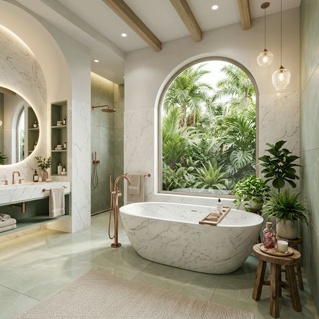Luxury bathroom interior